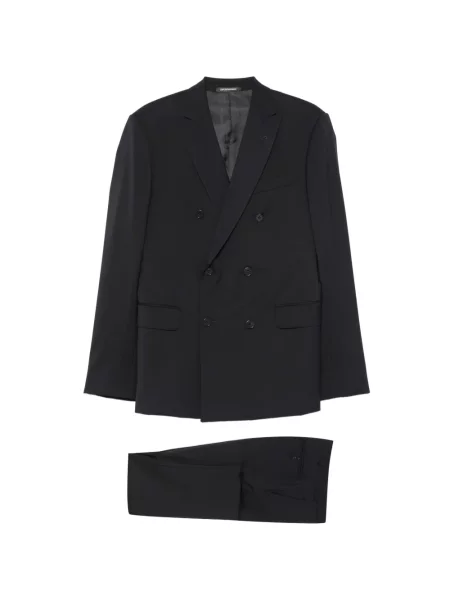 Μάλλινο σύνολο Emporio Armani διπλόκουμπα μαύρο