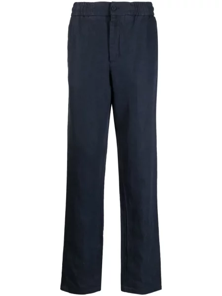 Lněné kalhoty Orlebar Brown hnědé