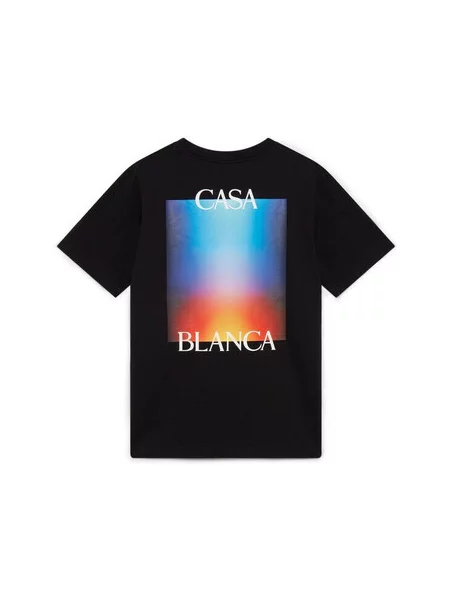 Tricou Casablanca cu gradient cu autograf negru