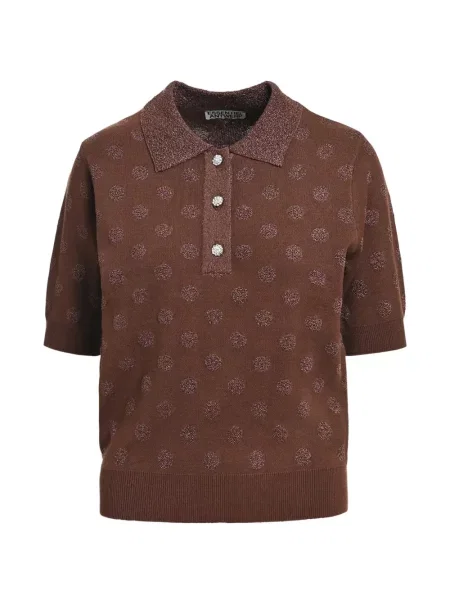 Stras top Essentiel Antwerp cu buline maro