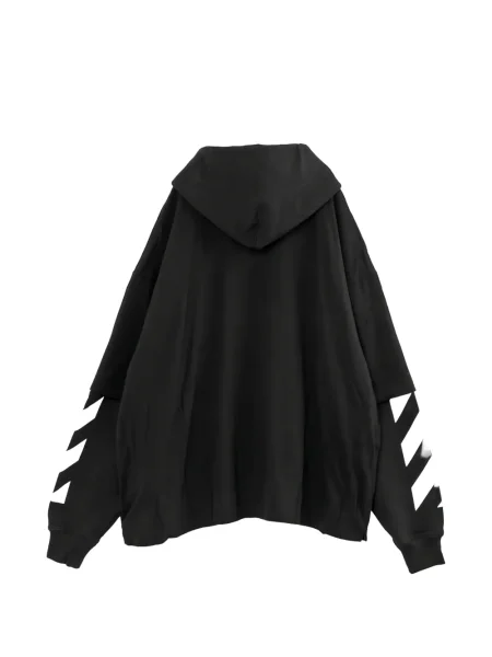 Ριγέ hoodie Off-white λευκό