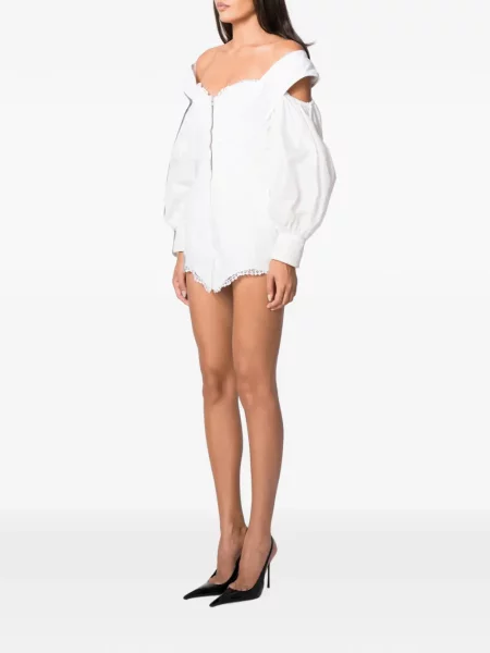 Rochie mini Norina St din dantelă alb