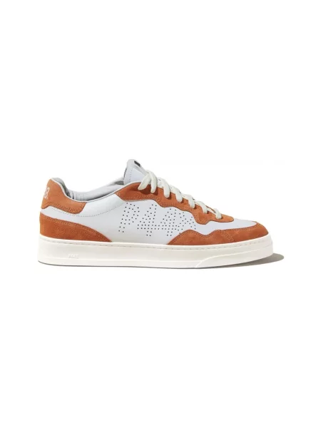 Sneakersy P448 skórzane retro białe