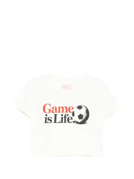 Decupat tricou Melt cu imagine alb