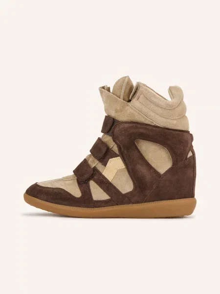 Isabel Marant Vysoké Tenisky Bekett tmavě hnědá / světle hnědá béžová