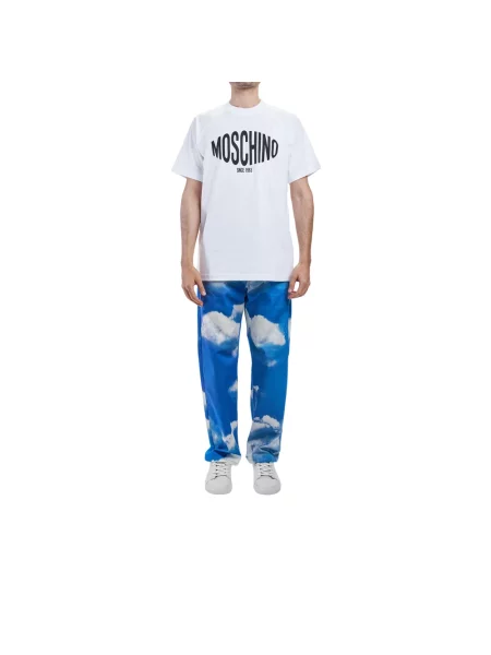 Koszulka sportowa Moschino z logo biała