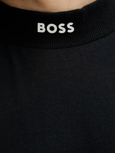 Футболка Boss Green с воротником зеленая