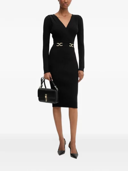 Rochie midi Morgan cu cataramă negru