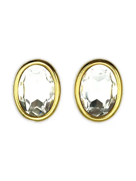 Cercei Jennifer Gibson Jewellery de cristal auriu