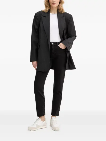 Карирани с яка дънки straight leg Levi's® с качулка синьо