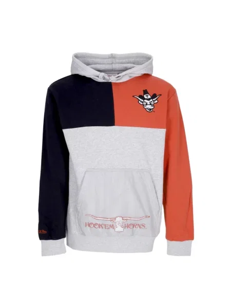 Bluza z kapturem Mitchell & Ness z kapturem wiązana szara