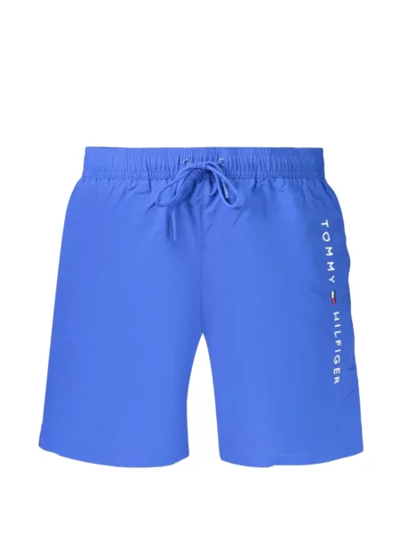 Slip de baie Tommy Hilfiger cu imagine cu cordon albastru