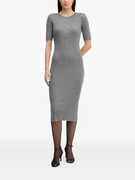 Rochie Dkny de costum cu nervuri gri