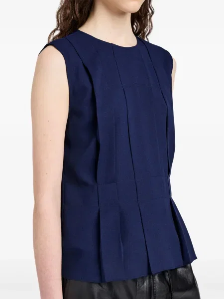 Плисиран топ Proenza Schouler White Label бяло