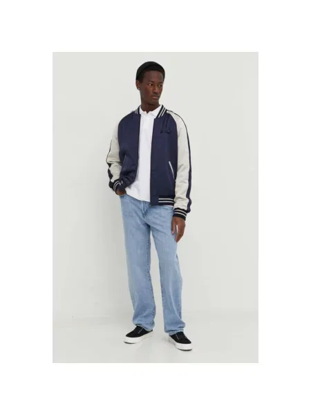 The Kooples kurtka bomber granatowy przejściowa niebieski