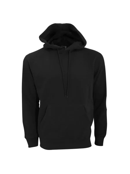 Gładka Bluza Sportowa Przez Głowę Kaptur czarna