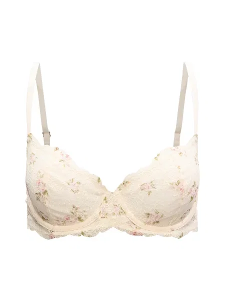 Lindex Sutien Senna Valerie crem roz pal verde