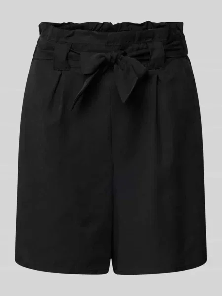 Szorty o kroju regular fit z wiązanym Tom Tailor Denim czarne