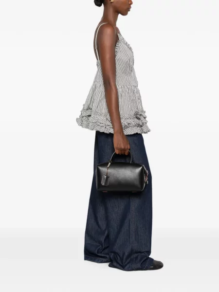 Geantă shopper Max Mara din piele negru