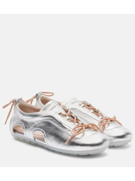 Elimina sneakerși Simone Rocha din piele argintiu