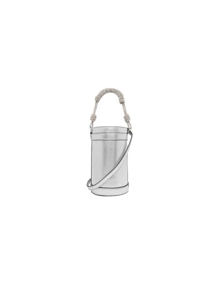 PINKO Kabelka Mini Bucket Manico PLTT strieborná