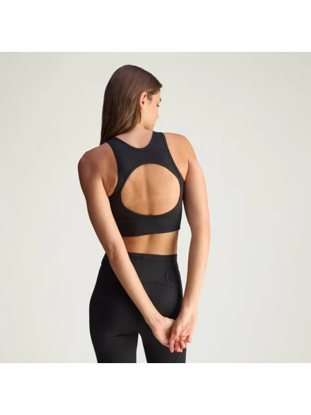 Oříznuté tělocvična top Adidas By Stella Mccartney černý