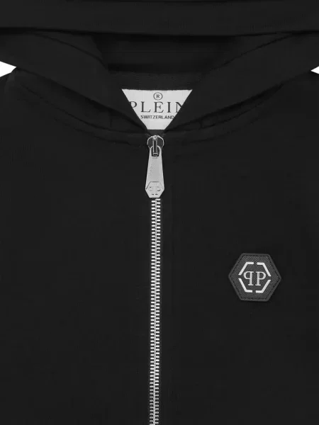 Bluza z kapturem dziecięca Philipp Plein czarna