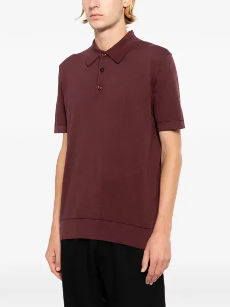 Scurt tricou polo Brioni roșu