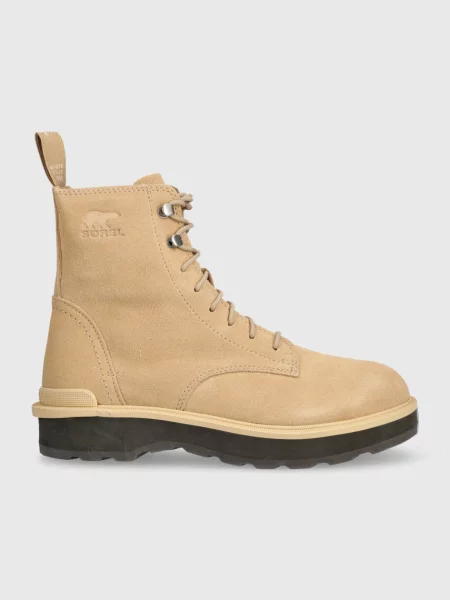 Велурени кубинки Sorel HI LINE LACE с равна подметка с изолация бежово