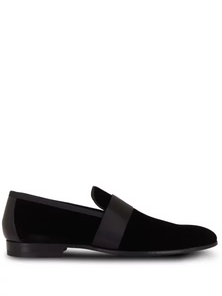 Pantofi loafer Magnanni de catifea negru