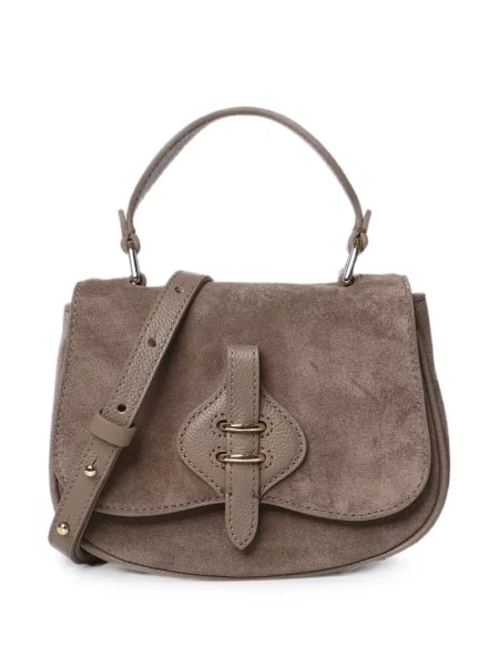 Geanta crossbody Coccinelle din piele de căprioară maro