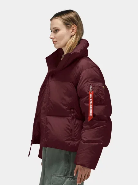 Пуховик Alpha Industries вишневий
