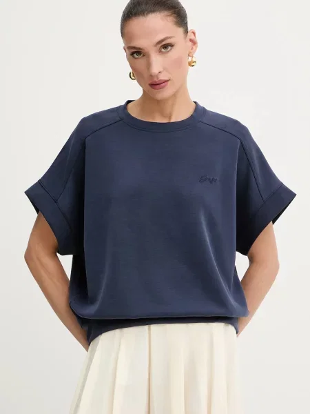 BOSS Orange tricou bleumarin portocaliu