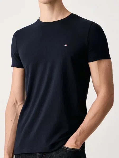 Tommy Hilfiger T-shirt z bawełną granatowa