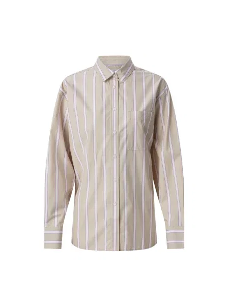 Koszula w paski Lacoste w paski beżowa