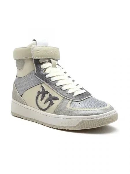 Pinko Sneakers OCCITANIA cu adaos de piele alb