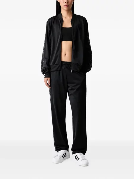 Hanorac Adidas cu broderie cu dungi alergare roz