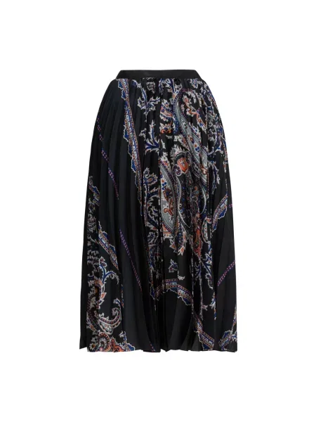 Spódnica Sacai z wzorem paisley czarna