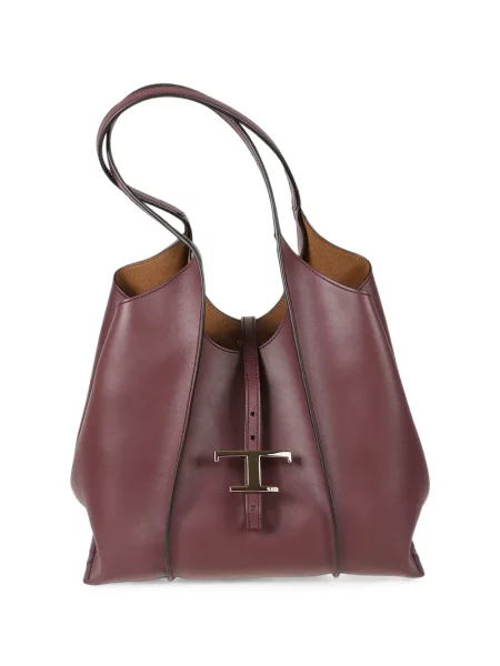 Geantă shopper Tod's din piele roșu