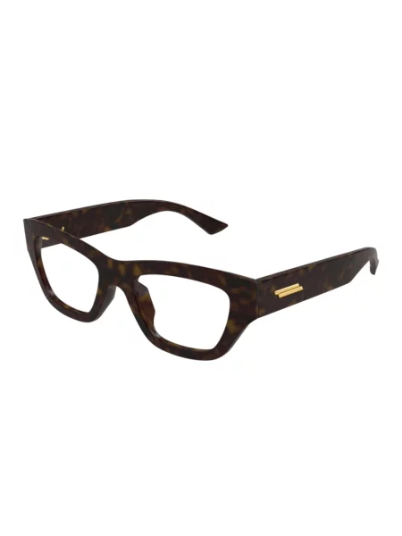 Lniane okulary przeciwsłoneczne Bottega Veneta brązowe