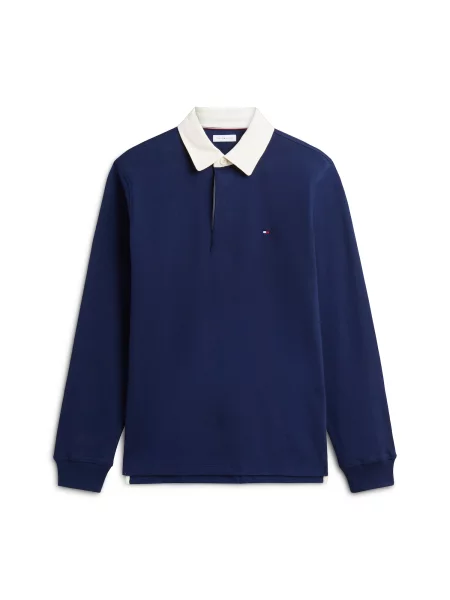 TOMMY HILFIGER Tricou ESSENTIAL bleumarin / murdar alb