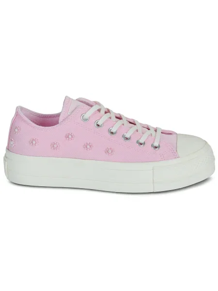 Pantofi Converse cu platformă cu mărgele roz