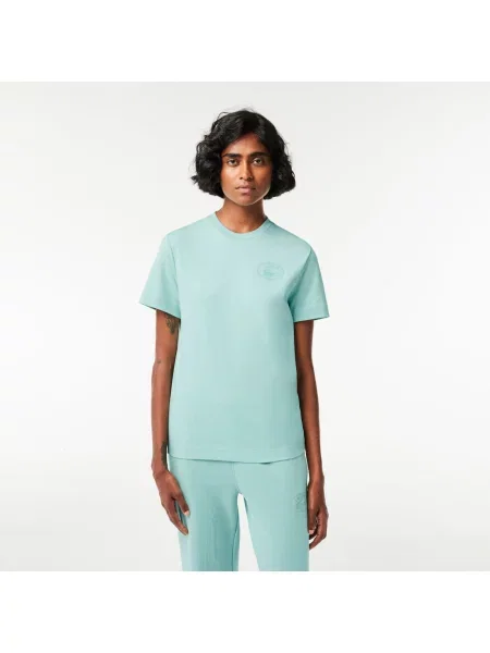 Lacoste Regular Fit Signature Print T-Shirt zielona