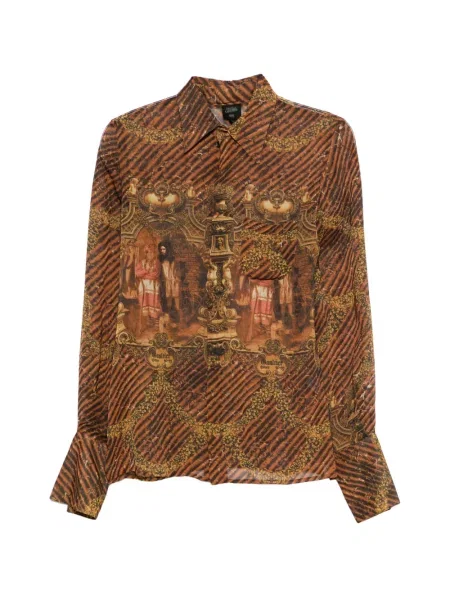 Průsvitná košile Jean Paul Gaultier Pre-owned hnědá
