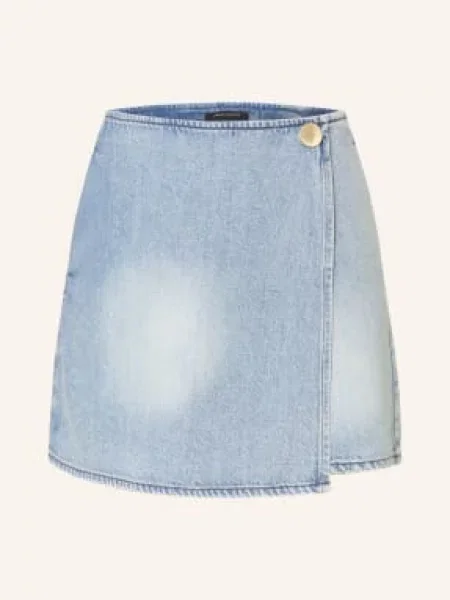 Armani Exchange Spódniczka Jeansowa O Kroju Kopertowym blau niebieska