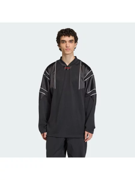 Dlouhé tričko s dlouhým rukávem Adidas s dlouhými rukávy jersey černé