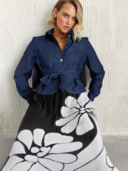 Піджаки Dressa темно-синій бавовна/поліестер/еластан синій