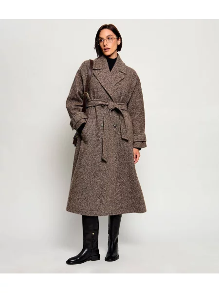 Weekend MaxMara De lână palton Wkdtema maro