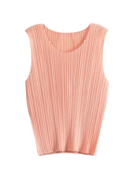 Top Pleats Please Issey Miyake fără mâneci portocaliu