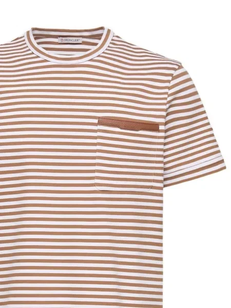 Tricou Moncler cu dungi maro
